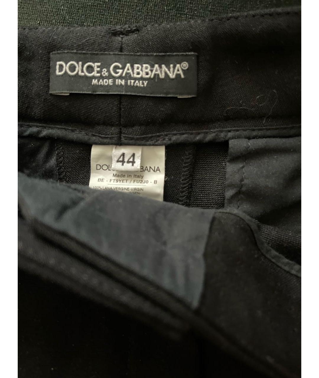 DOLCE&GABBANA Черный шерстяной костюм с брюками, фото 7