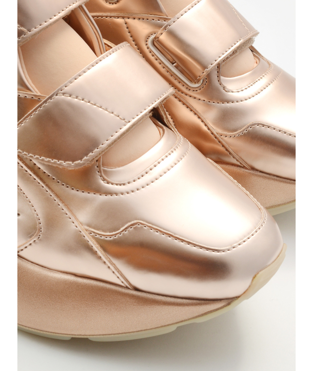 STELLA MCCARTNEY Золотые кроссовки из искусственной кожи, фото 4
