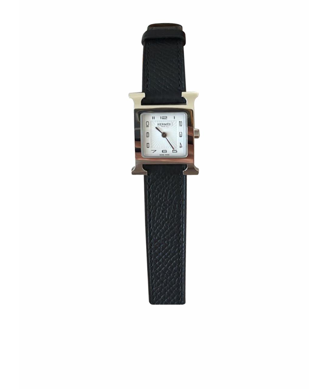 HERMES PRE-OWNED Черные кожаные часы, фото 1