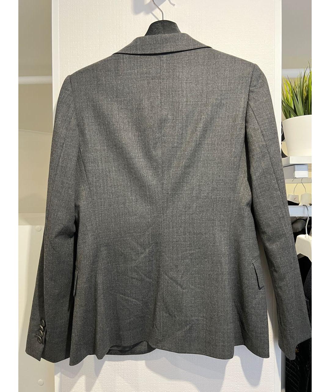 ASPESI Серый шерстяной жакет/пиджак, фото 2