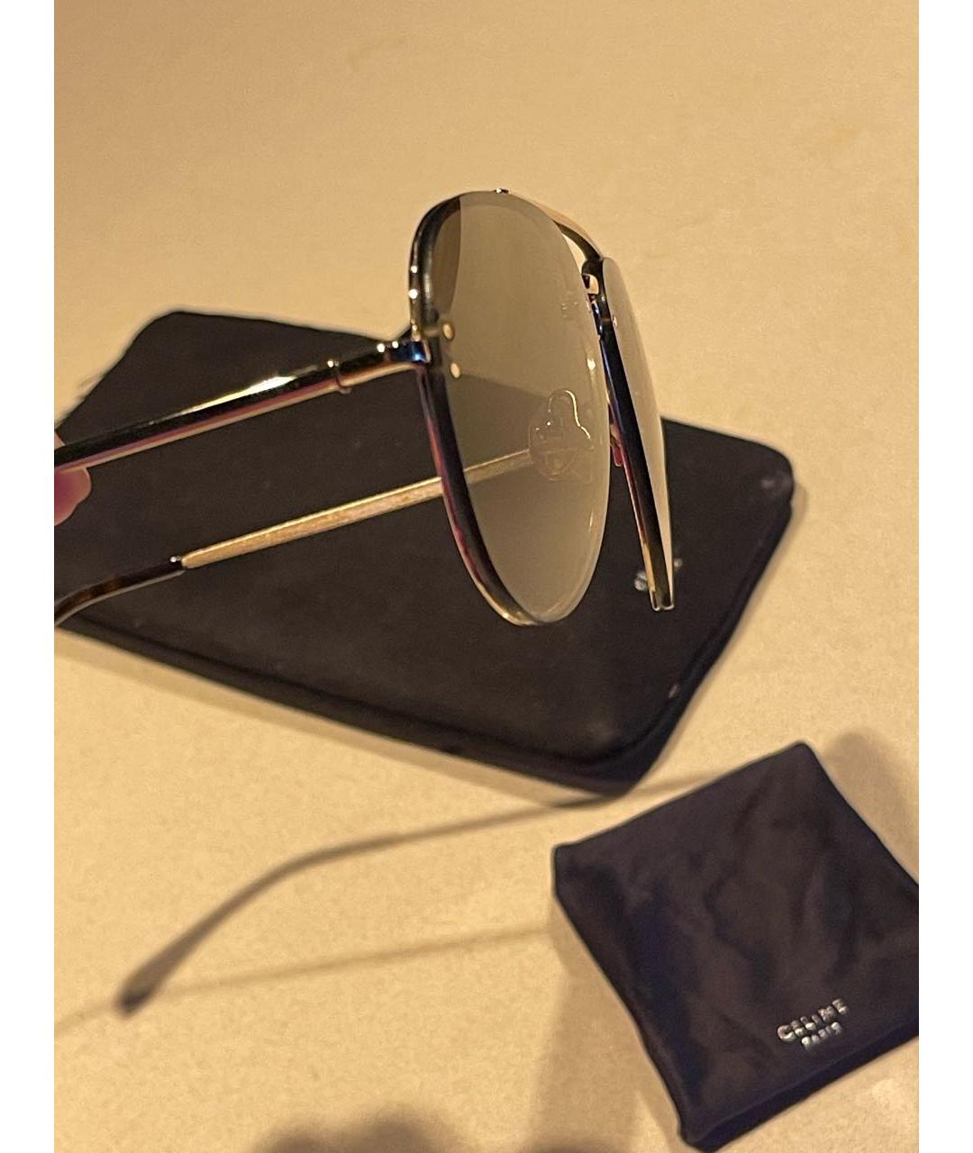 CELINE PRE-OWNED Золотые солнцезащитные очки, фото 4