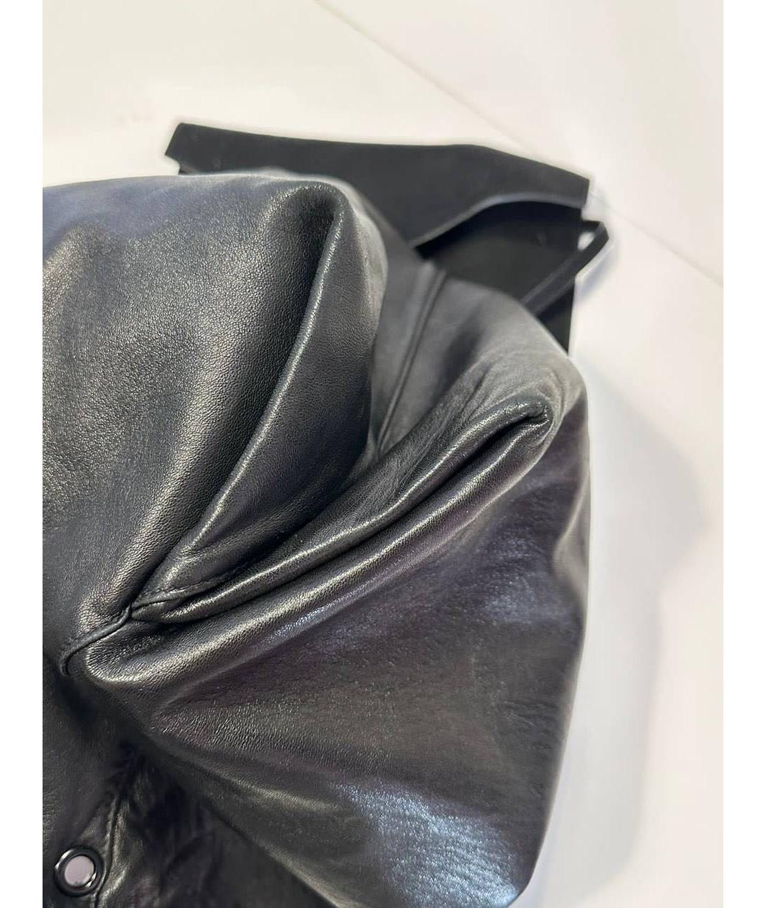SAINT LAURENT Черная кожаная сумка тоут, фото 4