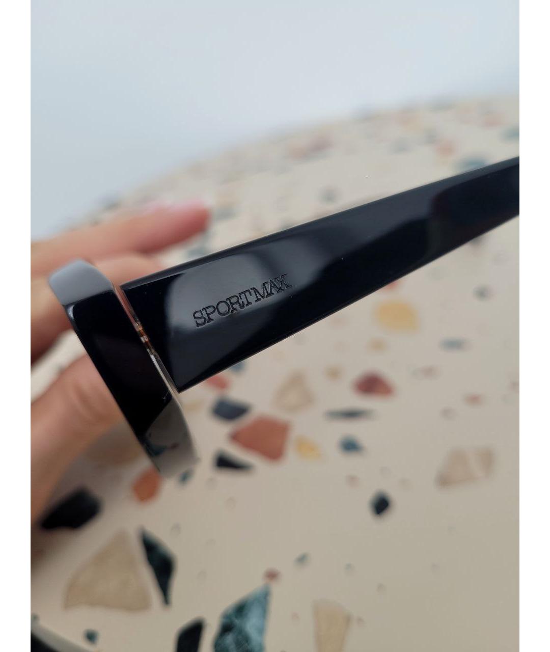 SPORTMAX Черные пластиковые солнцезащитные очки, фото 2