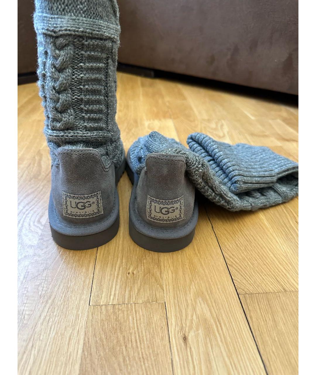 UGG AUSTRALIA Серые текстильные сапоги, фото 3