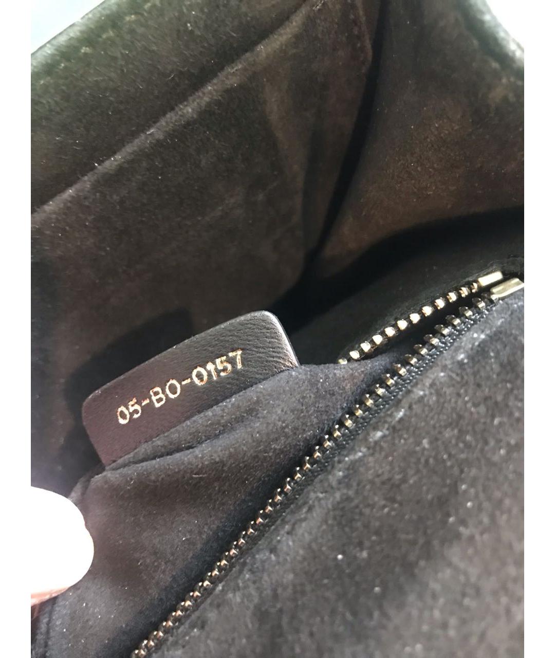 CHRISTIAN DIOR Черная кожаная сумка через плечо, фото 8