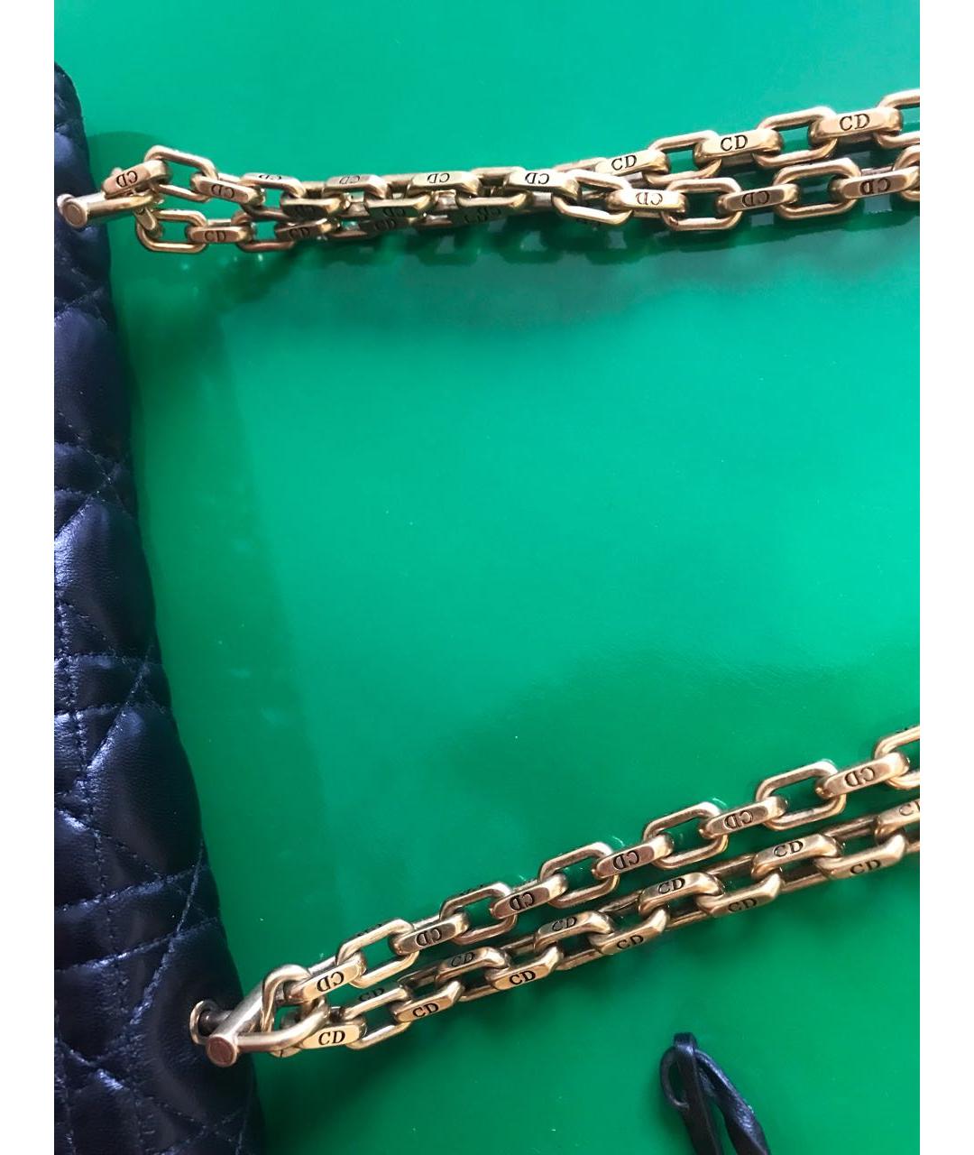 CHRISTIAN DIOR Черная кожаная сумка через плечо, фото 6