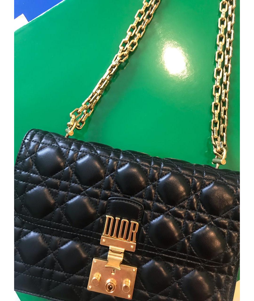 CHRISTIAN DIOR Черная кожаная сумка через плечо, фото 2