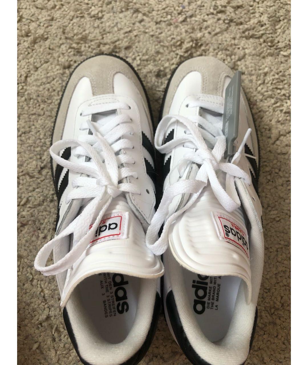 ADIDAS Белые кожаные кроссовки, фото 3