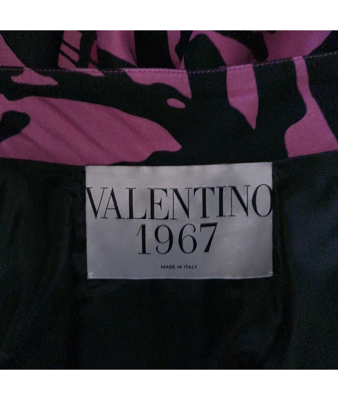 VALENTINO Фуксия шелковая юбка мини, фото 2