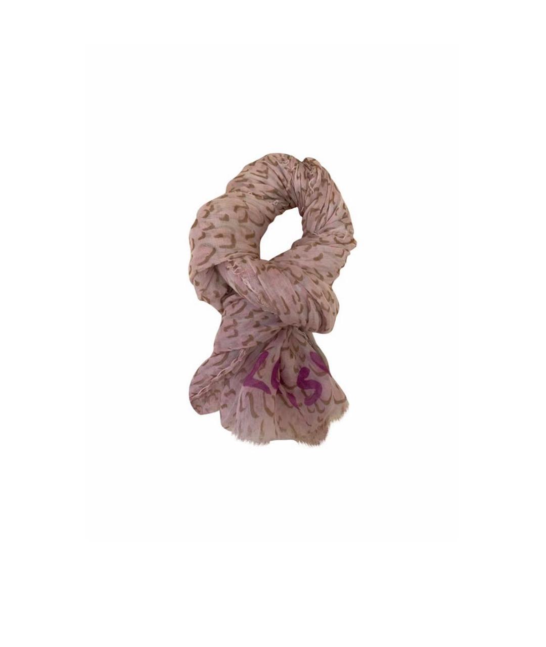 LOUIS VUITTON Розовый кашемировый шарф, фото 5