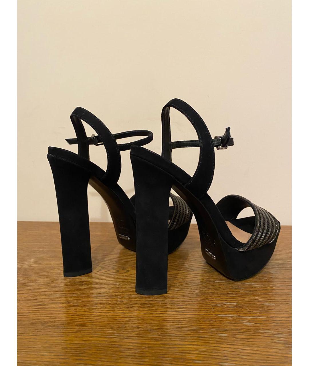 SCHUTZ Черные замшевые босоножки, фото 4