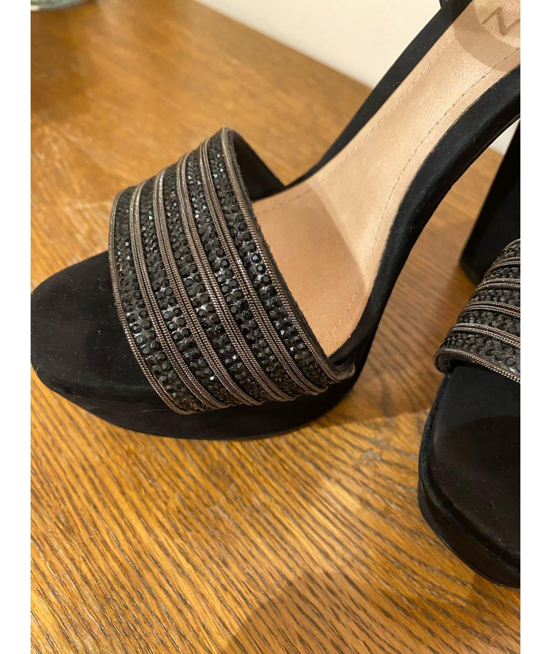 SCHUTZ Черные замшевые босоножки, фото 8
