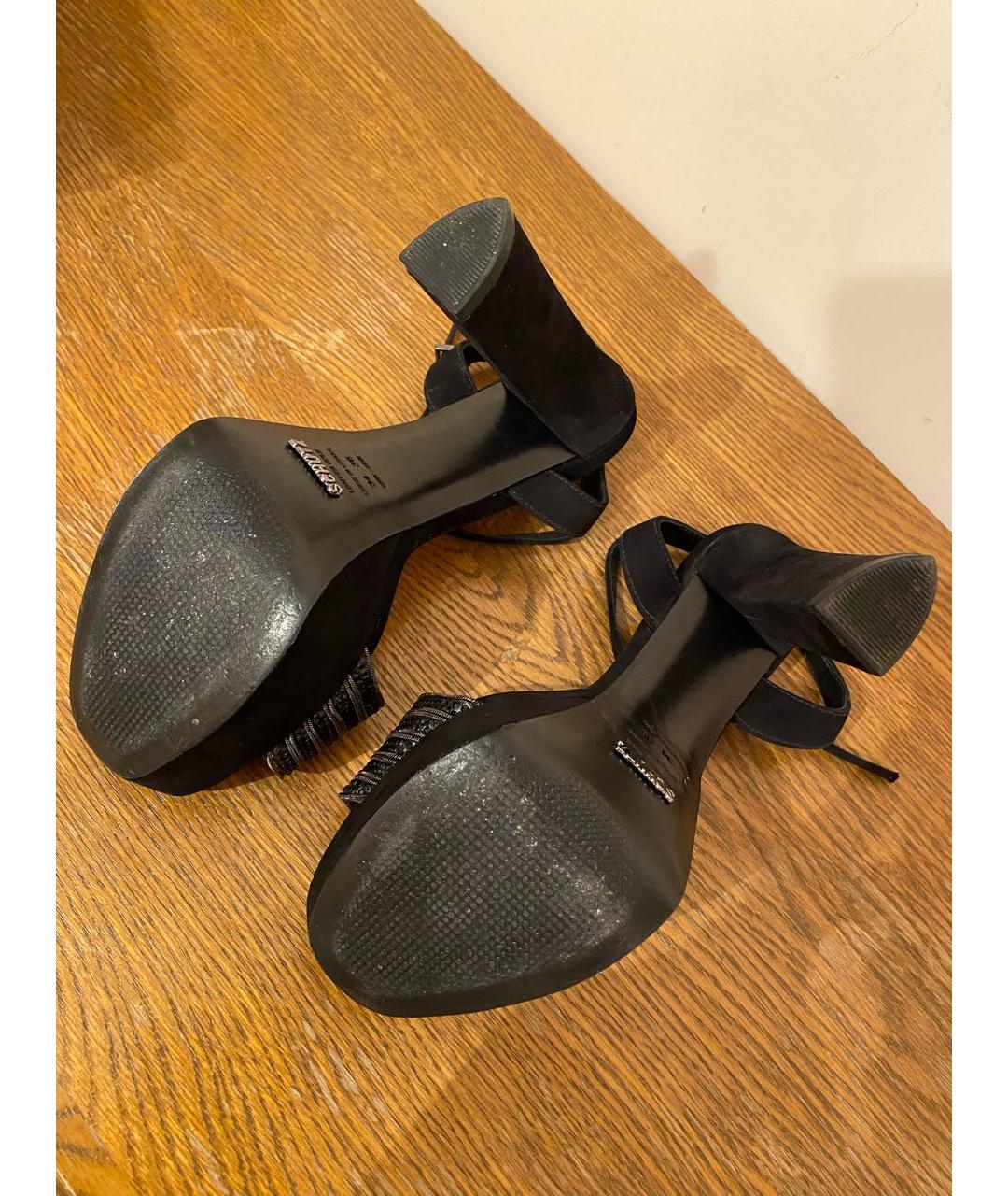 SCHUTZ Черные замшевые босоножки, фото 6