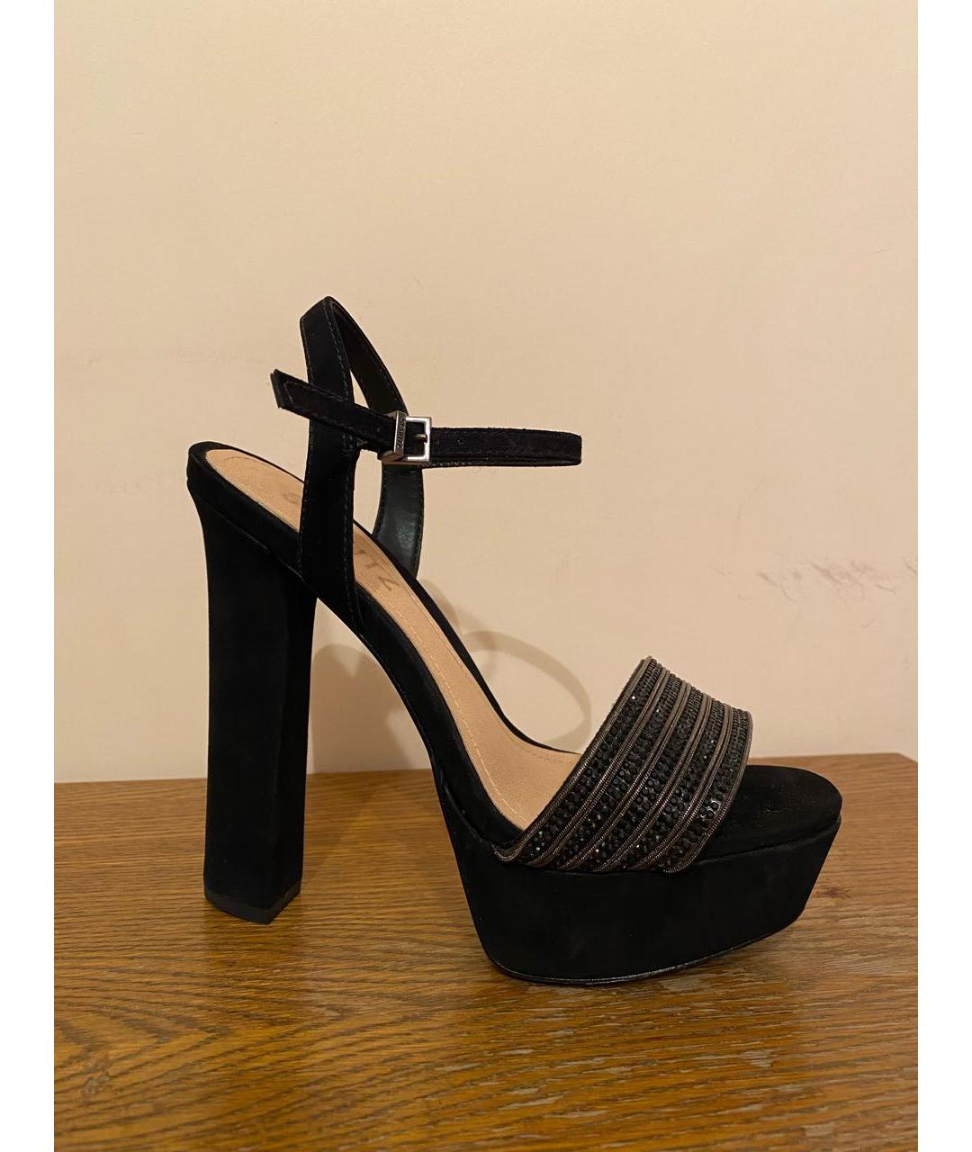 SCHUTZ Черные замшевые босоножки, фото 9