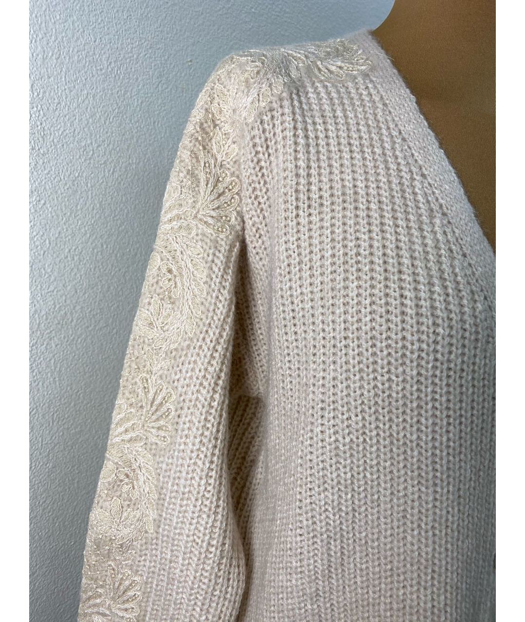 ERMANNO SCERVINO Белый шерстяной джемпер / свитер, фото 3