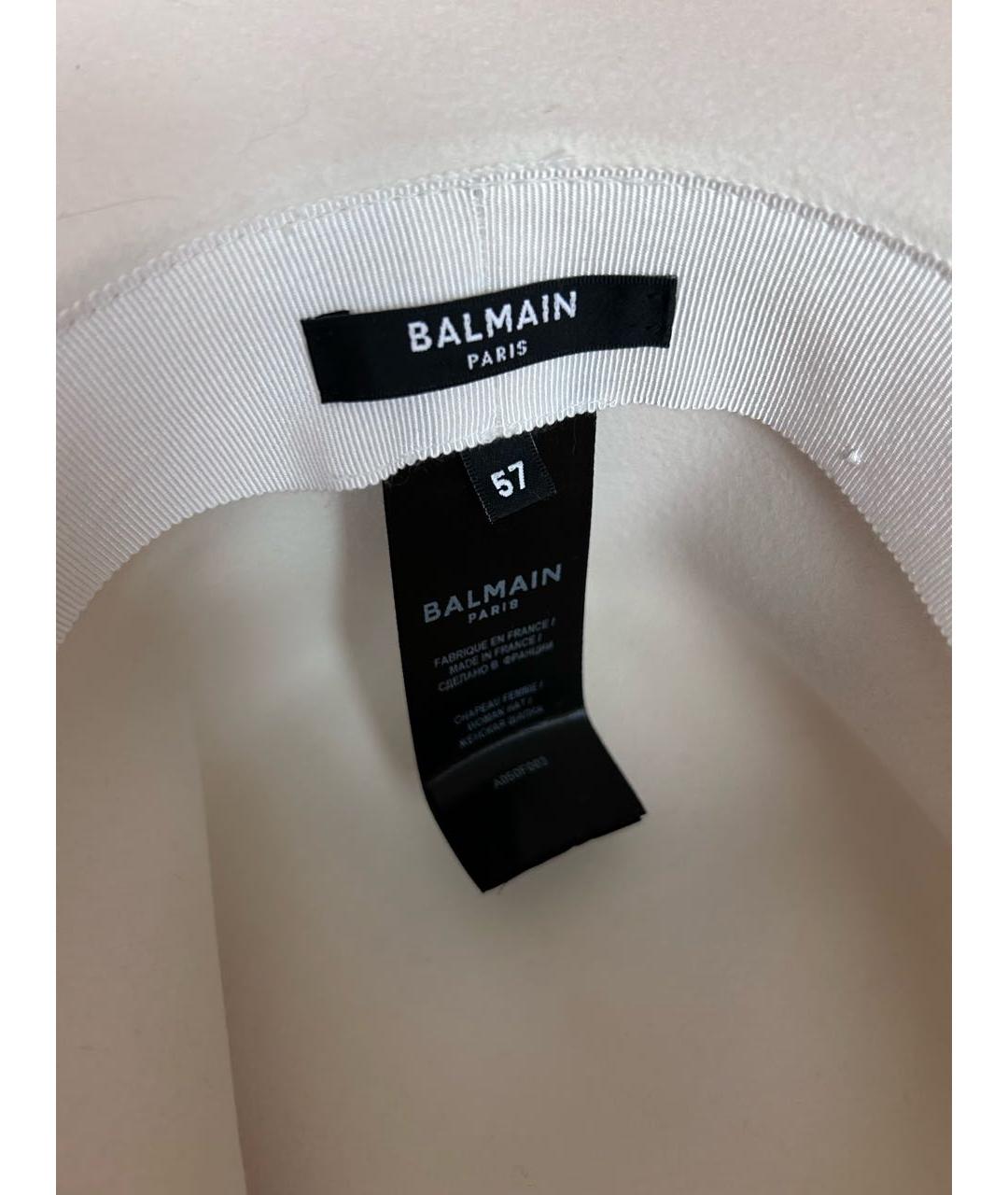 BALMAIN Белая шерстяная шляпа, фото 3