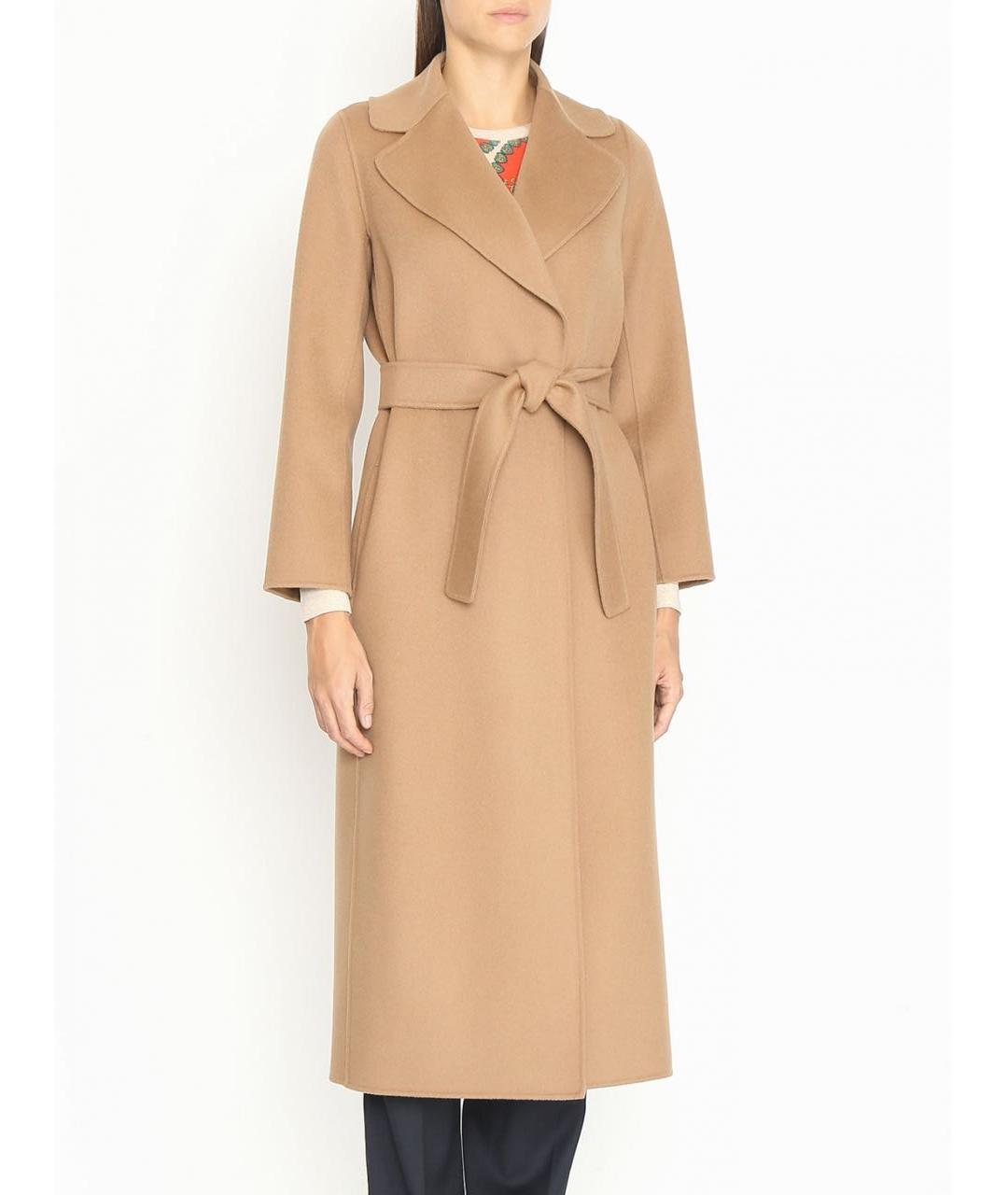 'S MAX MARA Бежевое шерстяное пальто, фото 2