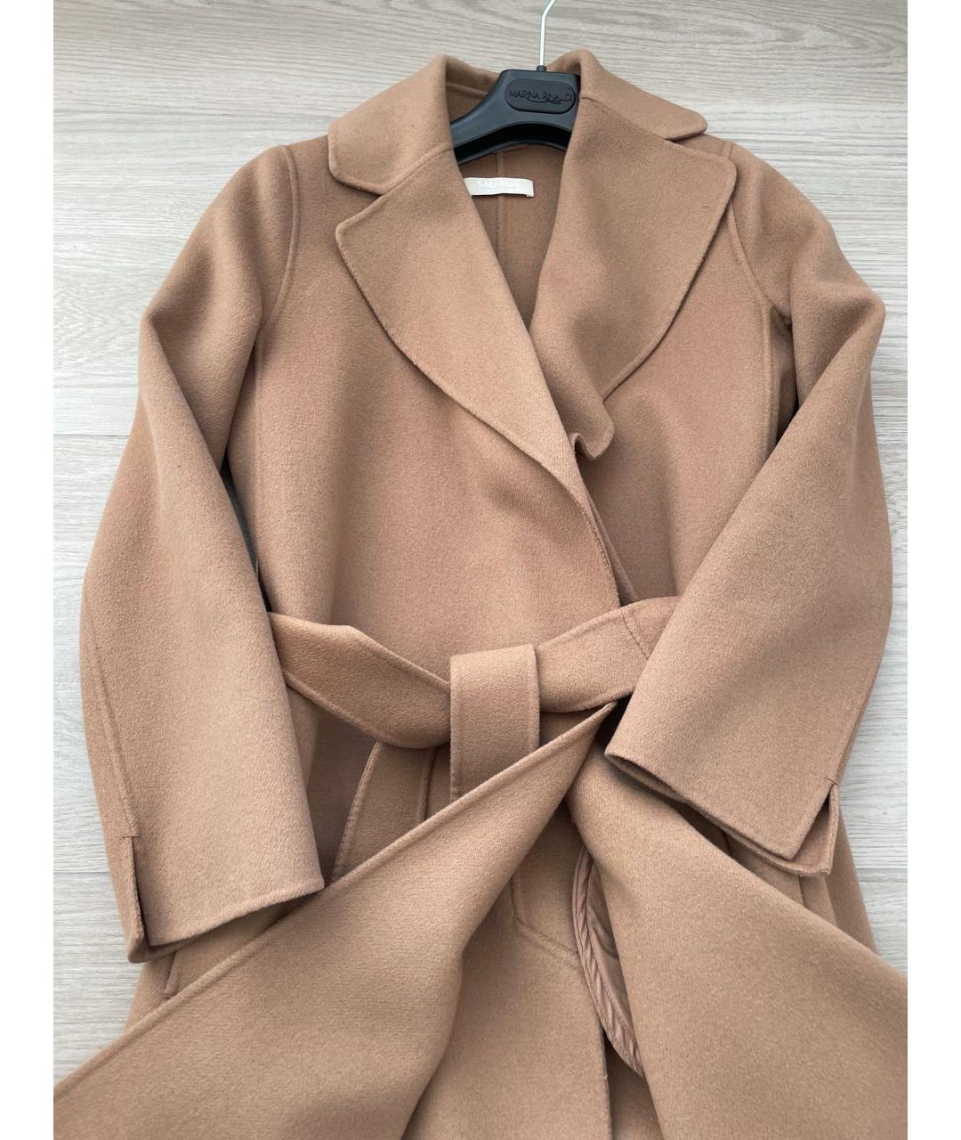 'S MAX MARA Бежевое шерстяное пальто, фото 4