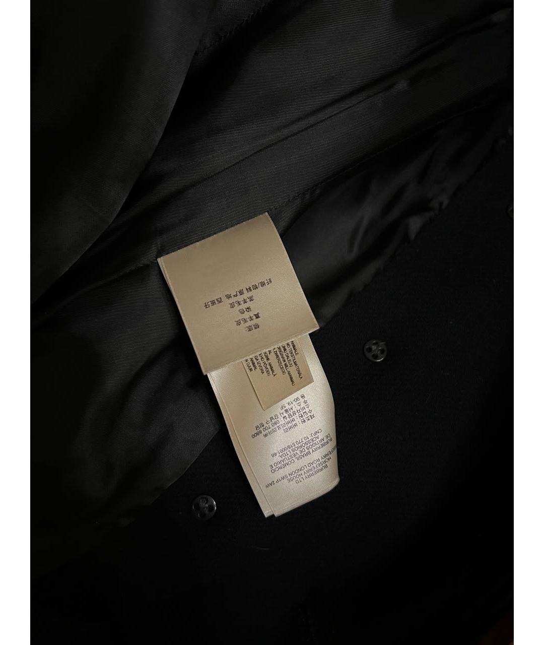 BURBERRY Черное замшевое пальто, фото 3