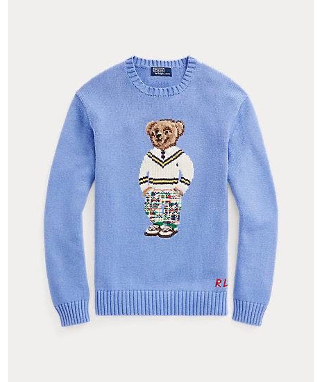 POLO RALPH LAUREN Голубой хлопковый джемпер / свитер, фото 5