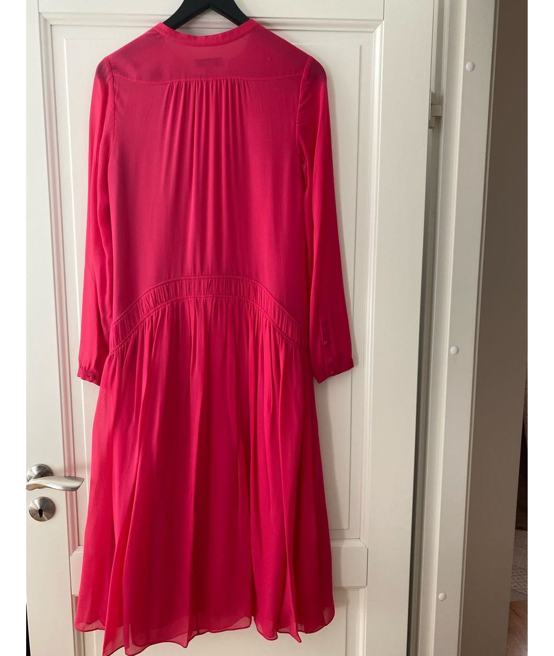 BURBERRY Фуксия шелковое повседневное платье, фото 2