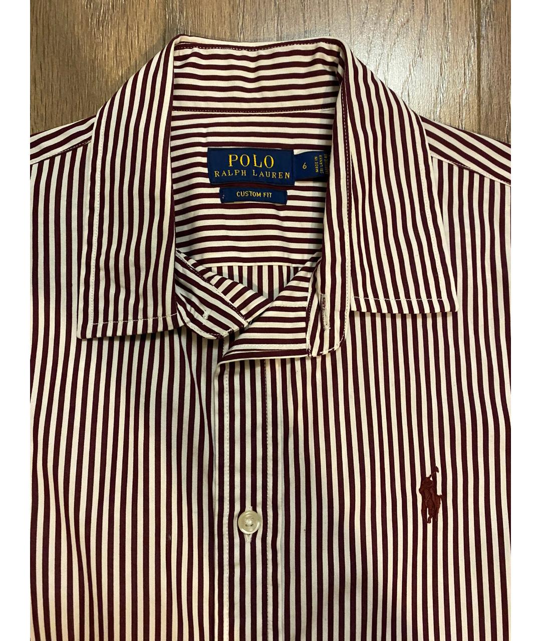 RALPH LAUREN Коричневая хлопковая рубашка, фото 2