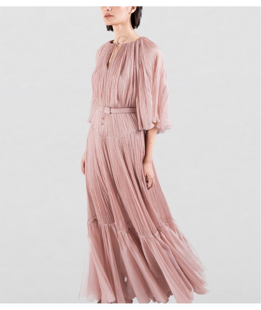 MARIA LUCIA HOHAN Розовое шелковое вечернее платье, фото 2