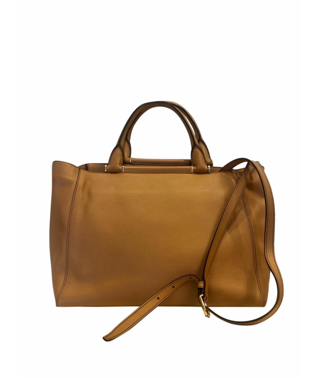 MAX MARA Коричневая кожаная сумка через плечо, фото 1