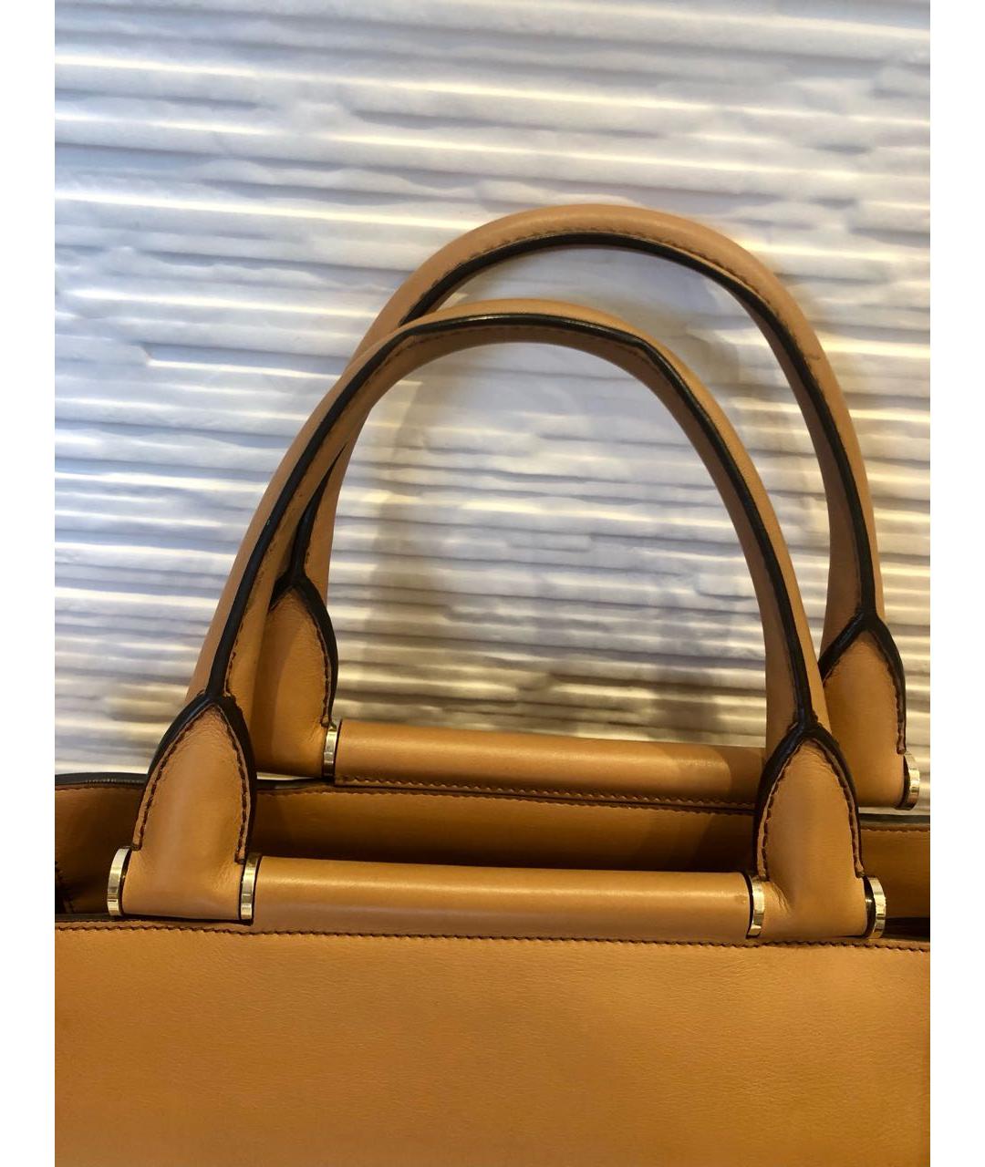 MAX MARA Коричневая кожаная сумка через плечо, фото 3
