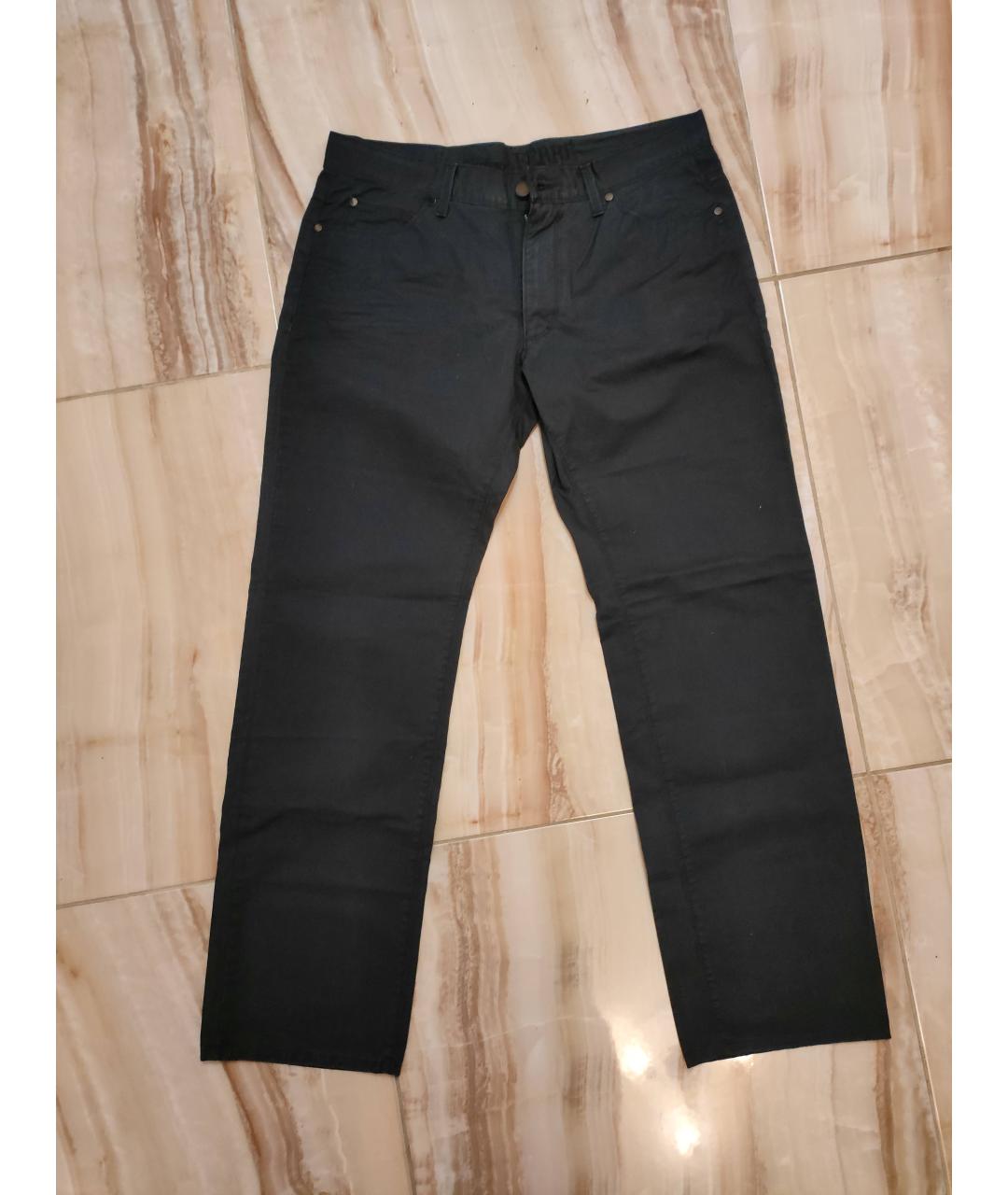 GIANFRANCO FERRE Темно-синие хлопковые повседневные брюки, фото 7