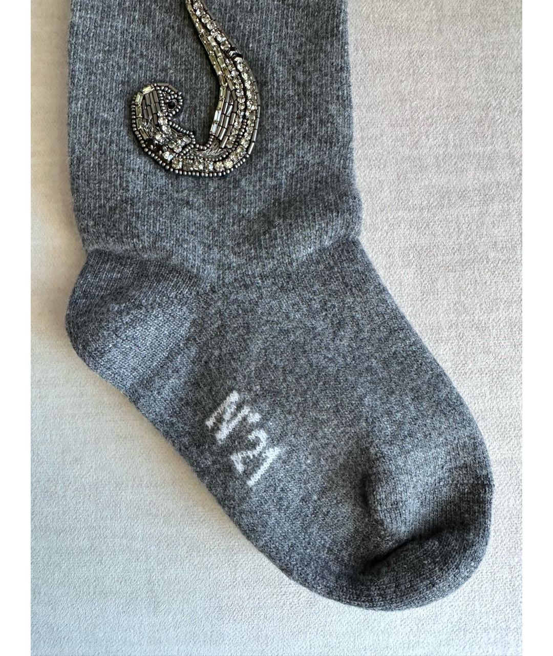 NO. 21 Антрацитовые носки, чулки и колготы, фото 2