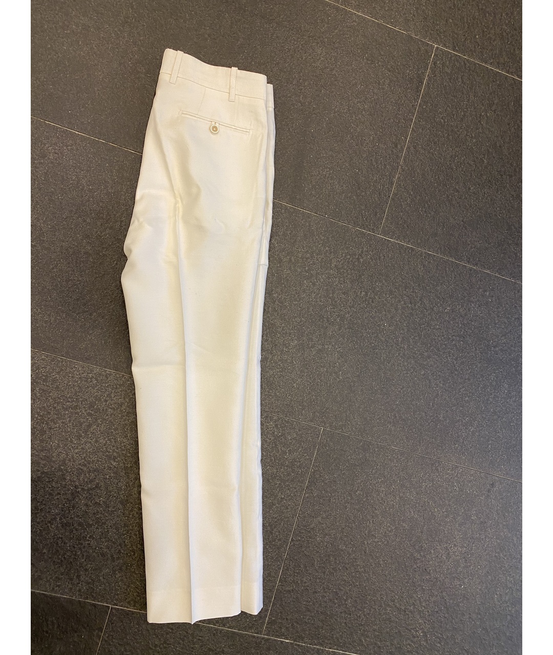 TOM FORD Белые хлопковые классические брюки, фото 7