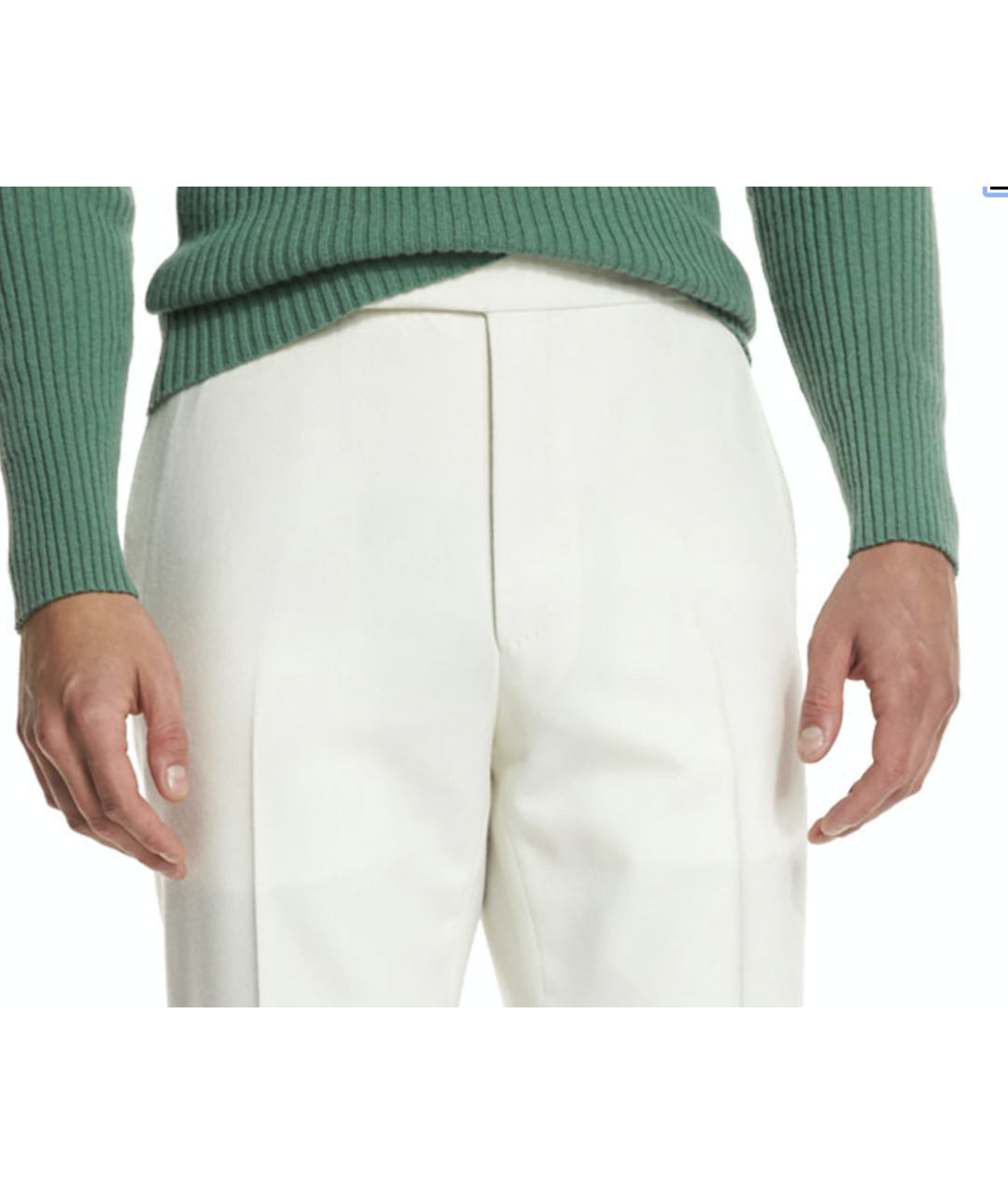 TOM FORD Белые хлопковые классические брюки, фото 5