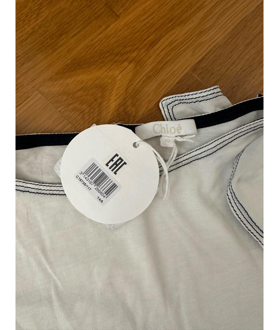 CHLOE Белая вискозная рубашка/блузка, фото 4