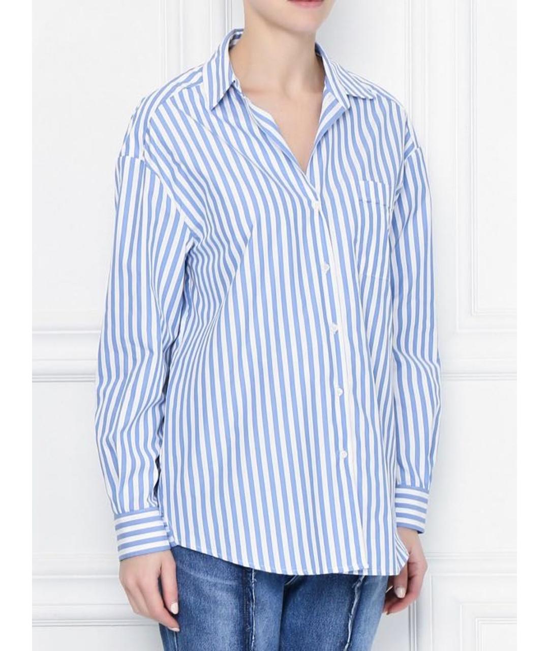 WEEKEND MAX MARA Голубая хлопковая рубашка, фото 3