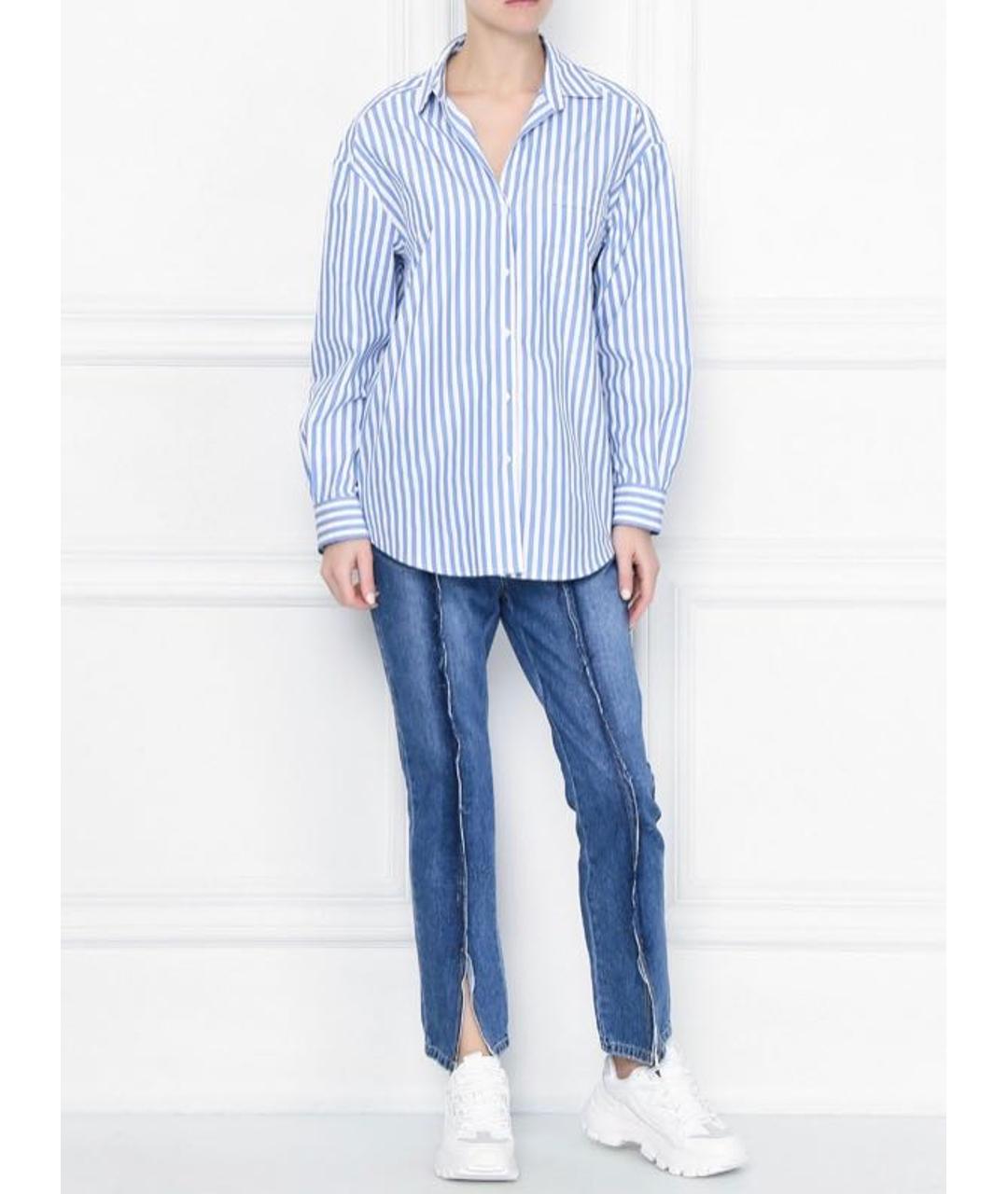 WEEKEND MAX MARA Голубая хлопковая рубашка, фото 2