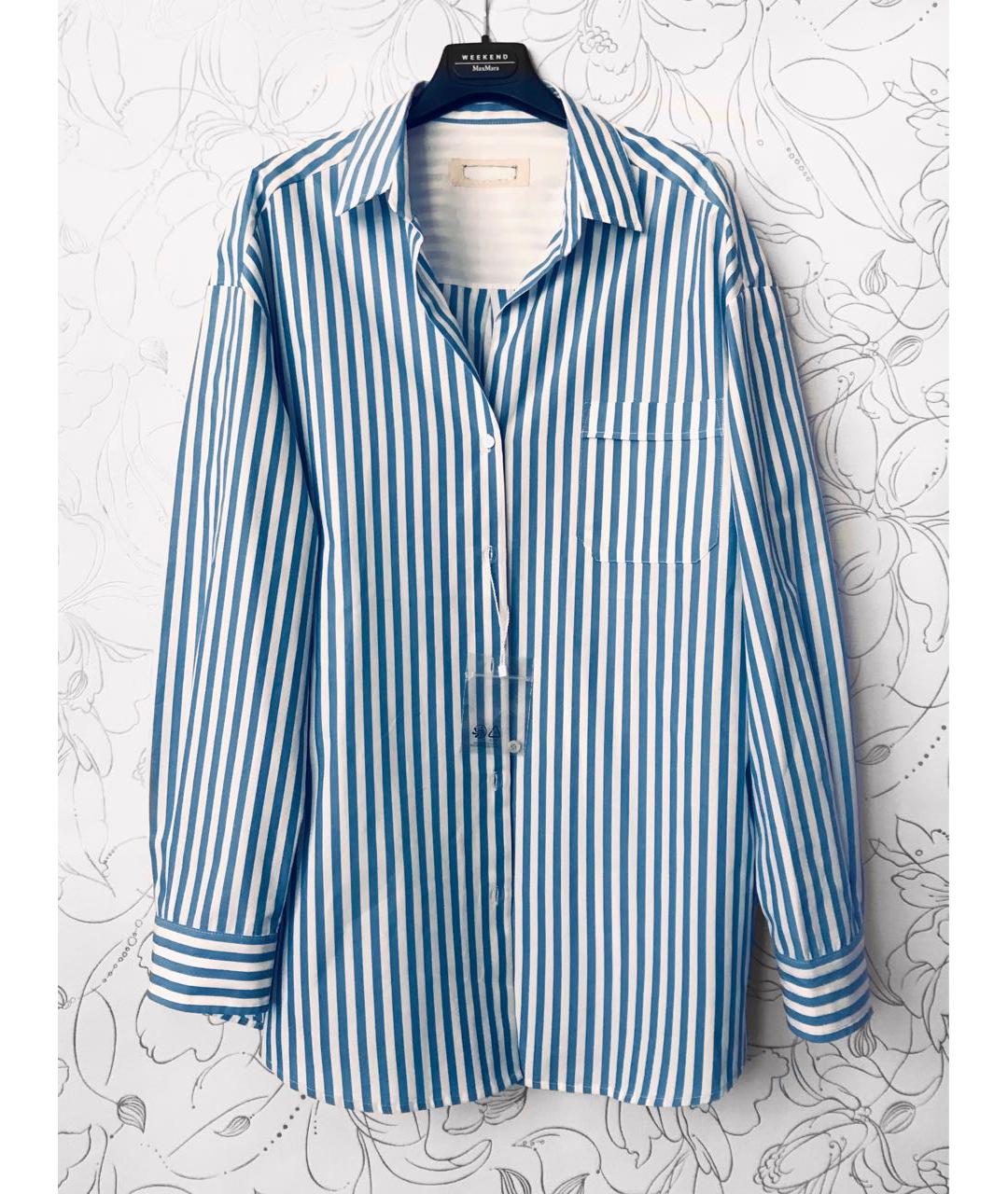 WEEKEND MAX MARA Голубая хлопковая рубашка, фото 6