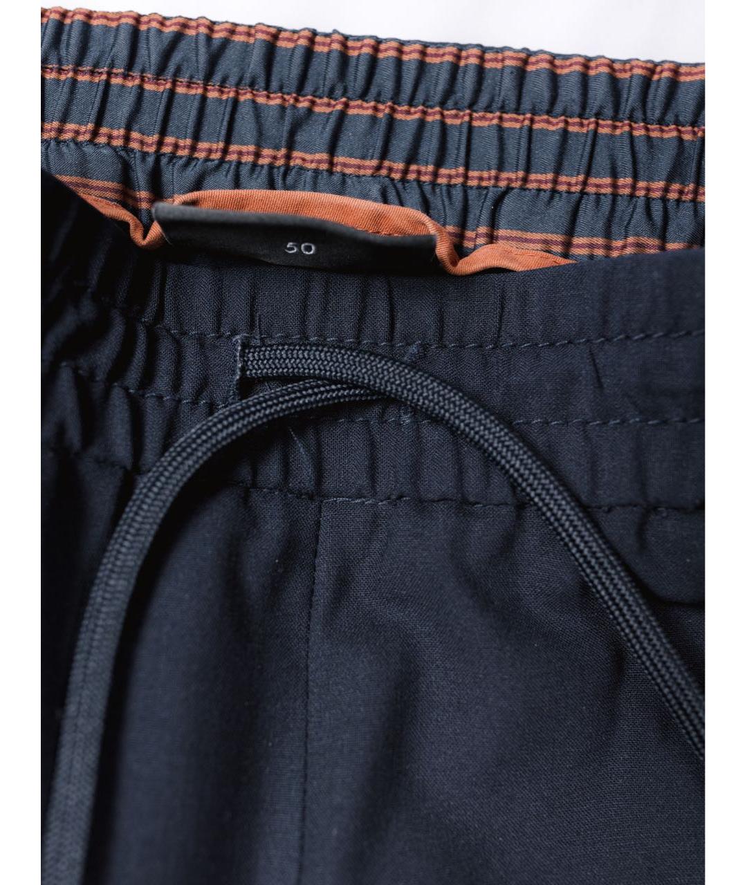 EMPORIO ARMANI Темно-синие шерстяные классические брюки, фото 6
