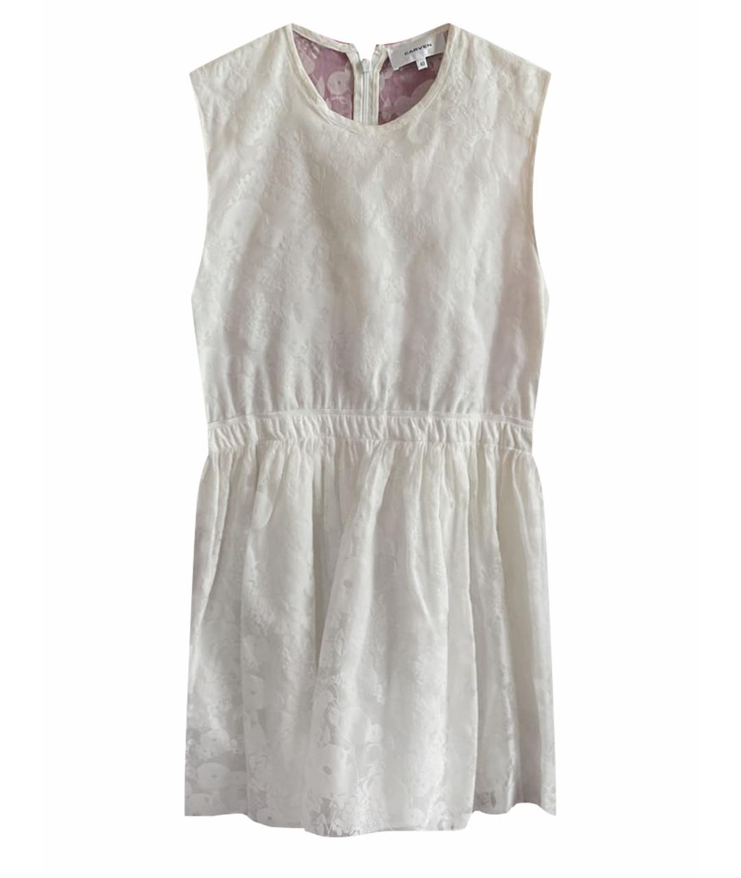 CARVEN Белое полиамидовое коктейльное платье, фото 1
