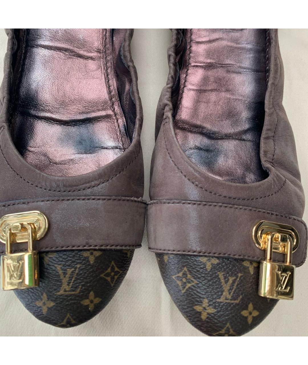 LOUIS VUITTON PRE-OWNED Коричневые балетки, фото 5