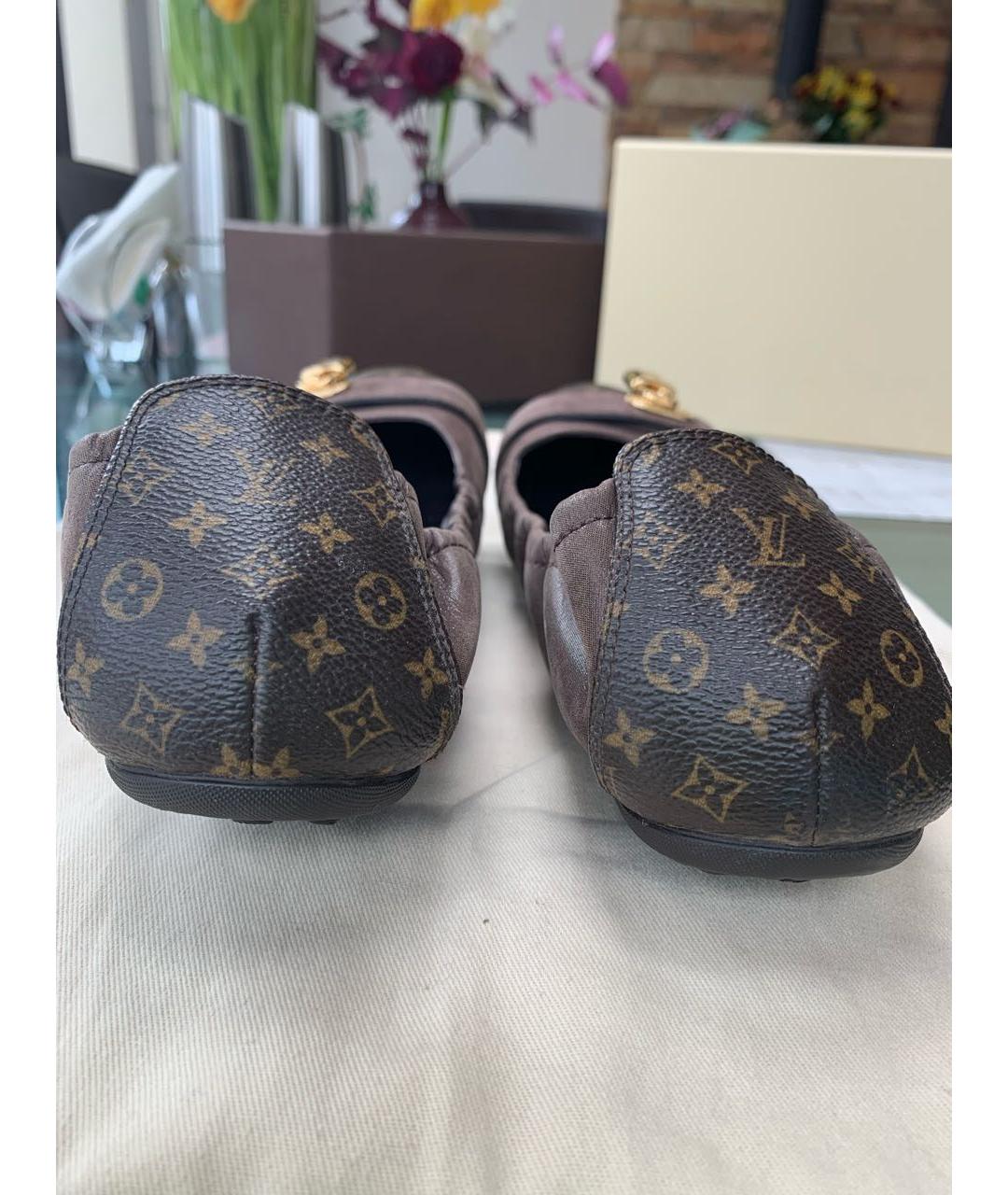 LOUIS VUITTON PRE-OWNED Коричневые балетки, фото 3