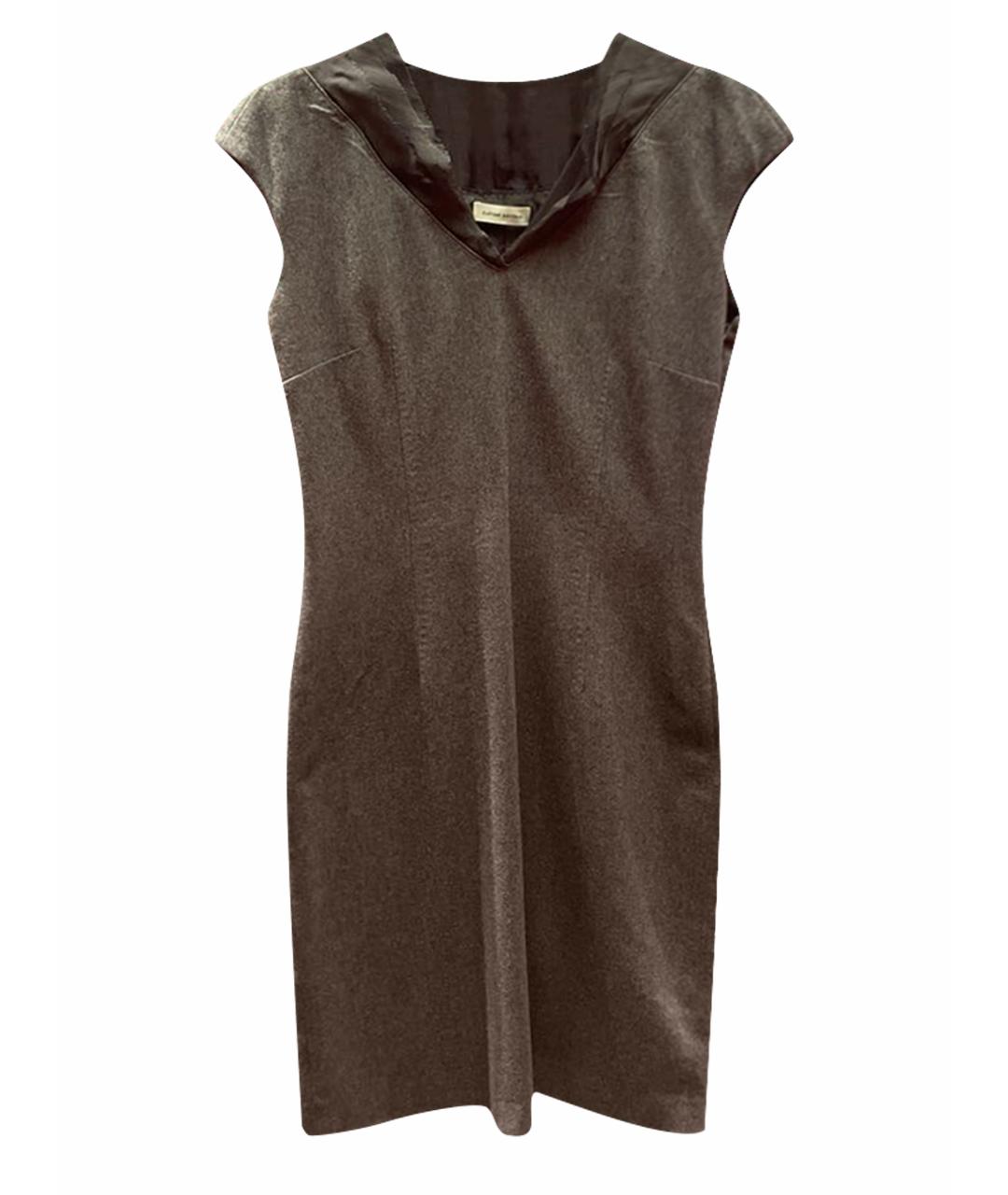 COSTUME NATIONAL Серое шерстяное повседневное платье, фото 1