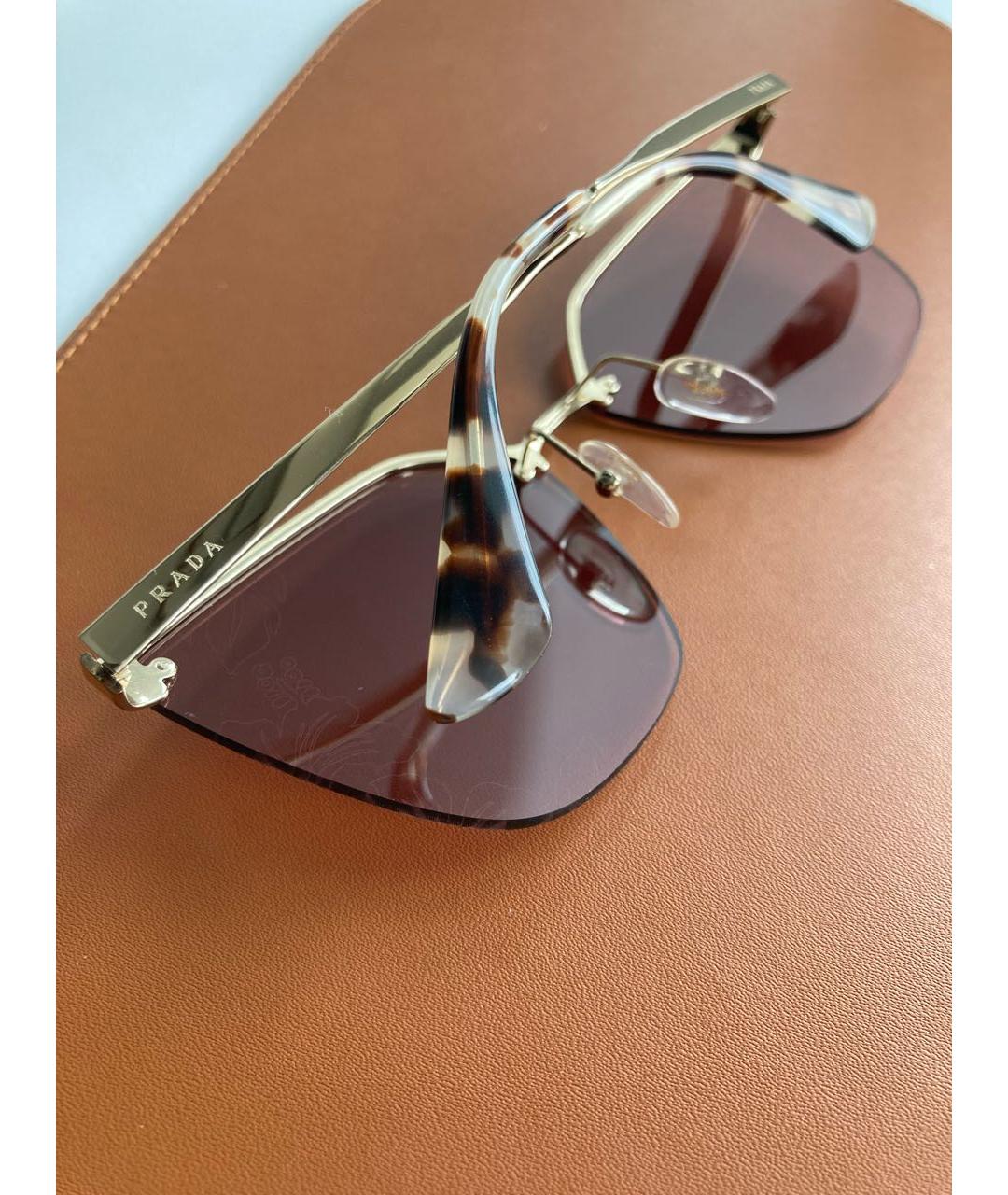 PRADA Коричневые солнцезащитные очки, фото 7