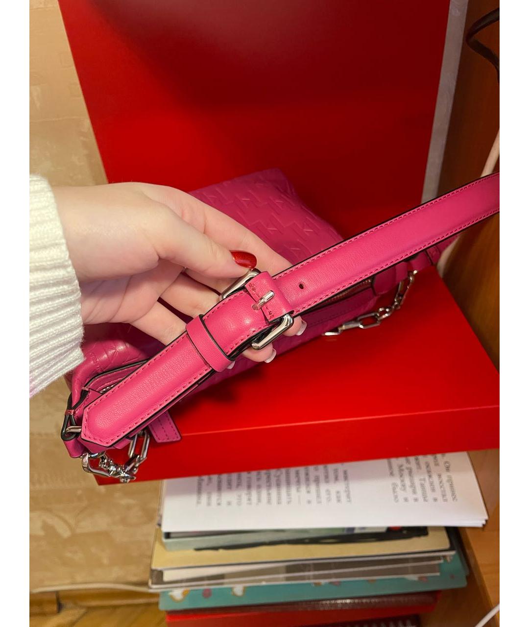 KARL LAGERFELD Розовая сумка через плечо из искусственной кожи, фото 6