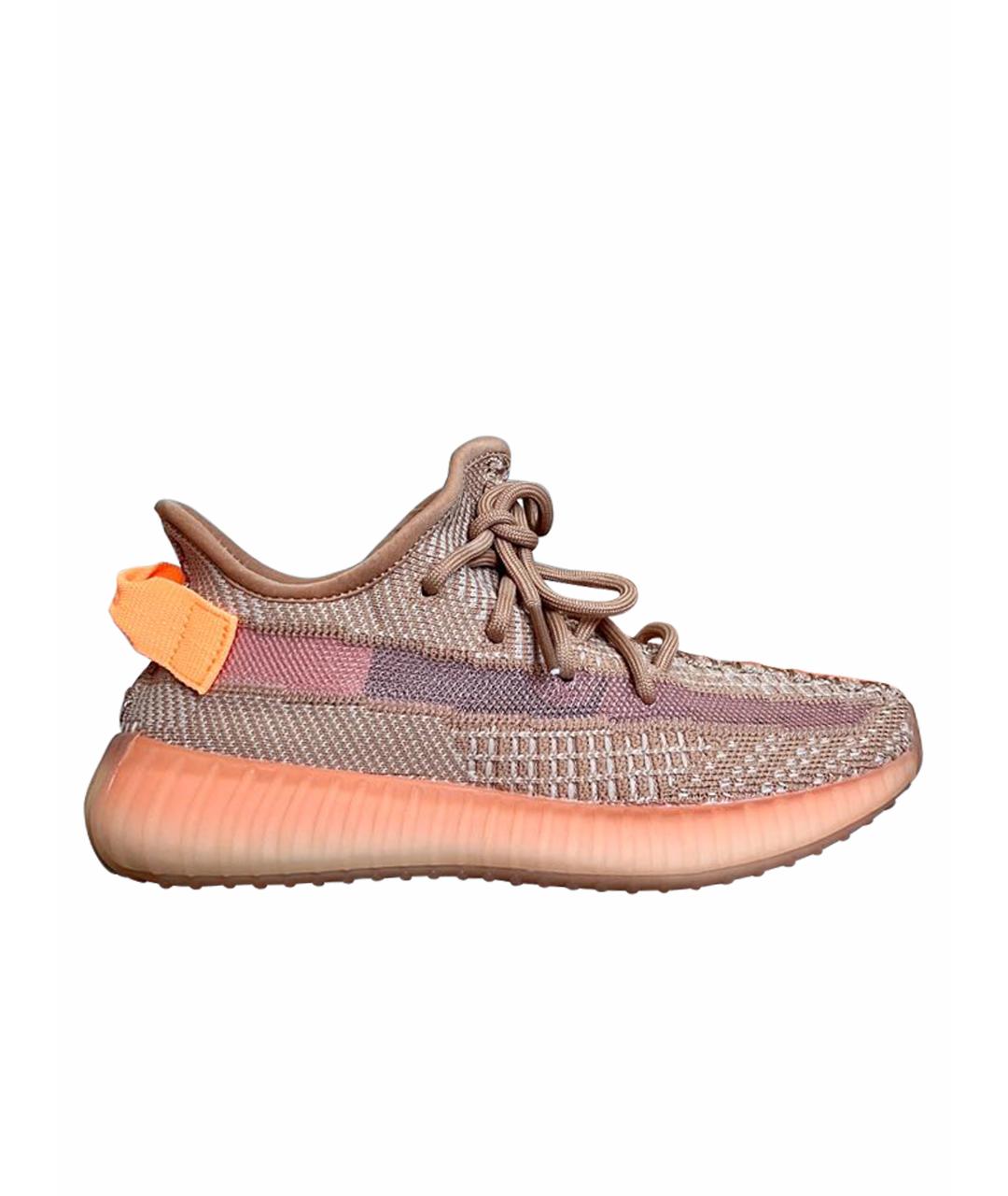 ADIDAS YEEZY Коралловые текстильные кроссовки, фото 1