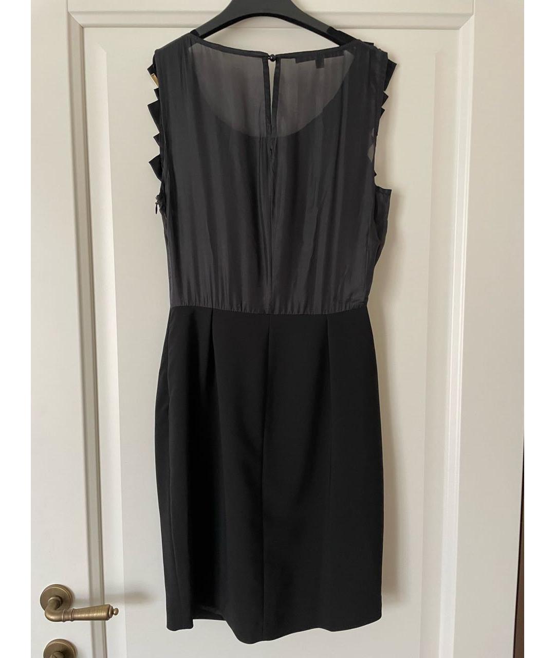 ELISABETTA FRANCHI Черное полиэстеровое коктейльное платье, фото 2