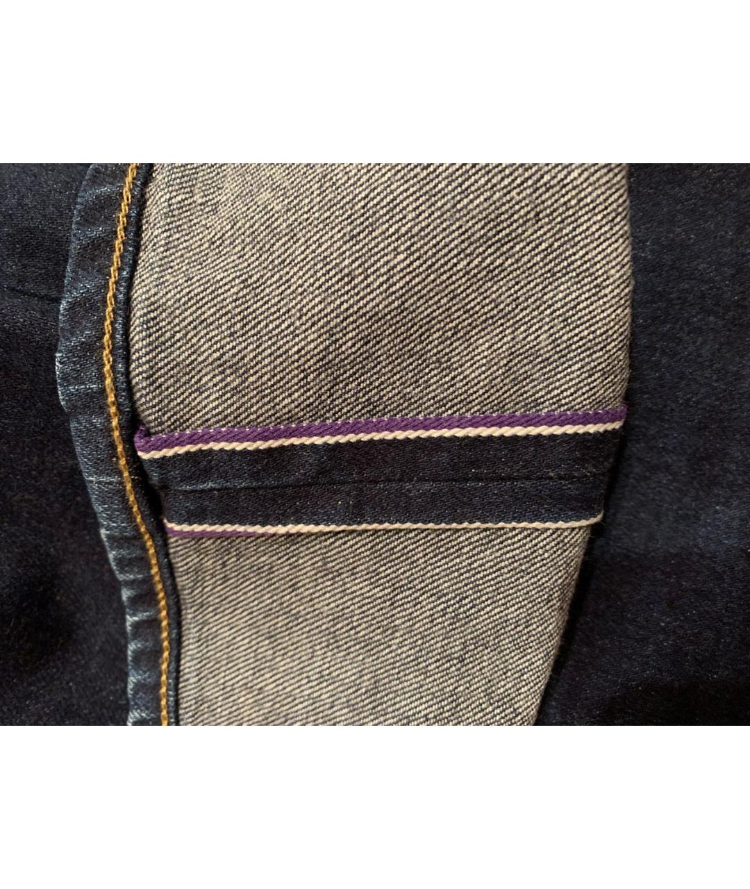 RALPH LAUREN PURPLE LABEL Темно-синие хлопко-эластановые джинсы скинни, фото 8