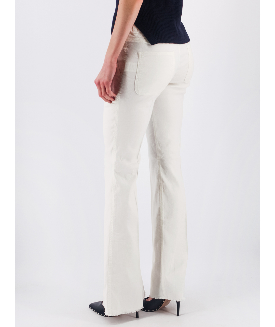 ERMANNO SCERVINO Белые хлопковые брюки широкие, фото 3
