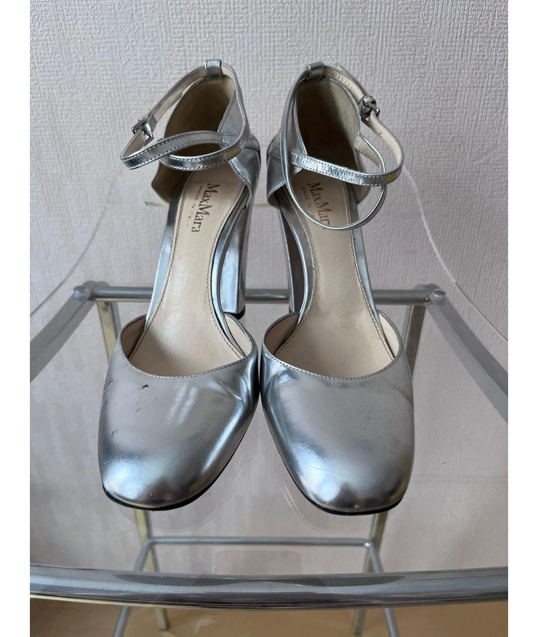 MAX MARA Серебряные туфли, фото 4