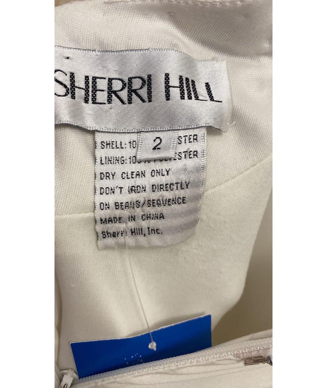 SHERRI HILL Белое полиэстеровое вечернее платье, фото 4